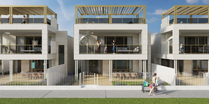 Close-up detail of a completed MVP modular unit at Jurien Bay